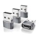 thumbnail image 1 of 4-Pack USB to USB-C Adapter, Type-C Female to A Male Car Charger Converter for New iPhone 16 Pro Max Plus, 1 of 5