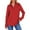 Red, variant on Royisotas Fall and Winter Women Sweatshirts Tunic Solid Long Sleeve Pullover Lapel Thumb Sleeve Casual Half Zip Hoodless Shirts