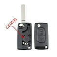 thumbnail image 4 of Car Key Fob Case, 2 Button Flip Remote Key Case Black Easy to Carry Replacement for 107 207 307 307cc 308 SW 407 607, 4 of 7