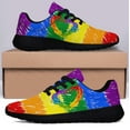 thumbnail image 6 of Unisex Fashion Rainbow Shoes, LGBT Sneakers for Men Women, Lightweight Breathable Running Walking Shoes Black Size 13, 6 of 7