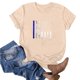 thumbnail image 1 of Fiudx Ropa de Mujer Blusa de Manga Corta con Estampado de Moda para Mujer, Divertida Camiseta con Cuello Redondo, 1 of 3