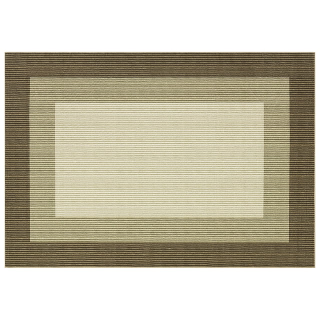 Area Rug – 9x12 Washable Modern Abstract – Non-Slip, Non-Shedding – Low-Pile Minimalist Bordered – Foldable Soft – Living Room, Bedroom & Dining Room – Indoor, Brown