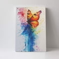 thumbnail image 4 of 16x24 inch Yard Garden Decor Watercolor Butterfly Canvas Frameless Painting,Home Room Decor Bathroom Accessory,Exquisite Watercolor Butterfly Paintings Canvas,Gifts For Watercolor Enthusiast, 4 of 6