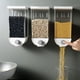 thumbnail image 3 of Dispensador de cereales de pared | Contenedor de almacenamiento de alimentos para cocina | Bote hermético para avena | Organizador de alimentos secos de plástico transplástico para arroz, 3 of 3