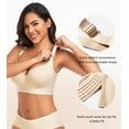 thumbnail image 5 of Exerin Women's Push Up Underwire Full Coverage Sculpting Uplift Support Hide Back Fat Bra(44DD,Beige), 5 of 8