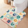 thumbnail image 2 of Yayeee Bath Rug for Bathroom Floor Non Slip Rectangle Fluffy Soft Absorbent Mat, 16"x24", Green Floral, 2 of 7