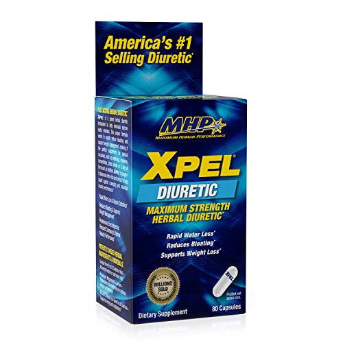 MHP Xpel Maximum Strength Diuretic Water Pills, for Water Retention