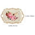 thumbnail image 2 of TINKSKY 1Pc Decorative Melamine Tea Cup Tray Elegant Snack Fruit Storage Holder for Home, 2 of 6