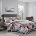 thumbnail image 2 of Eddie Bauer Plaid Cotton Plain Weave Quilt Sets, Full/Queen, Red, 2 of 5