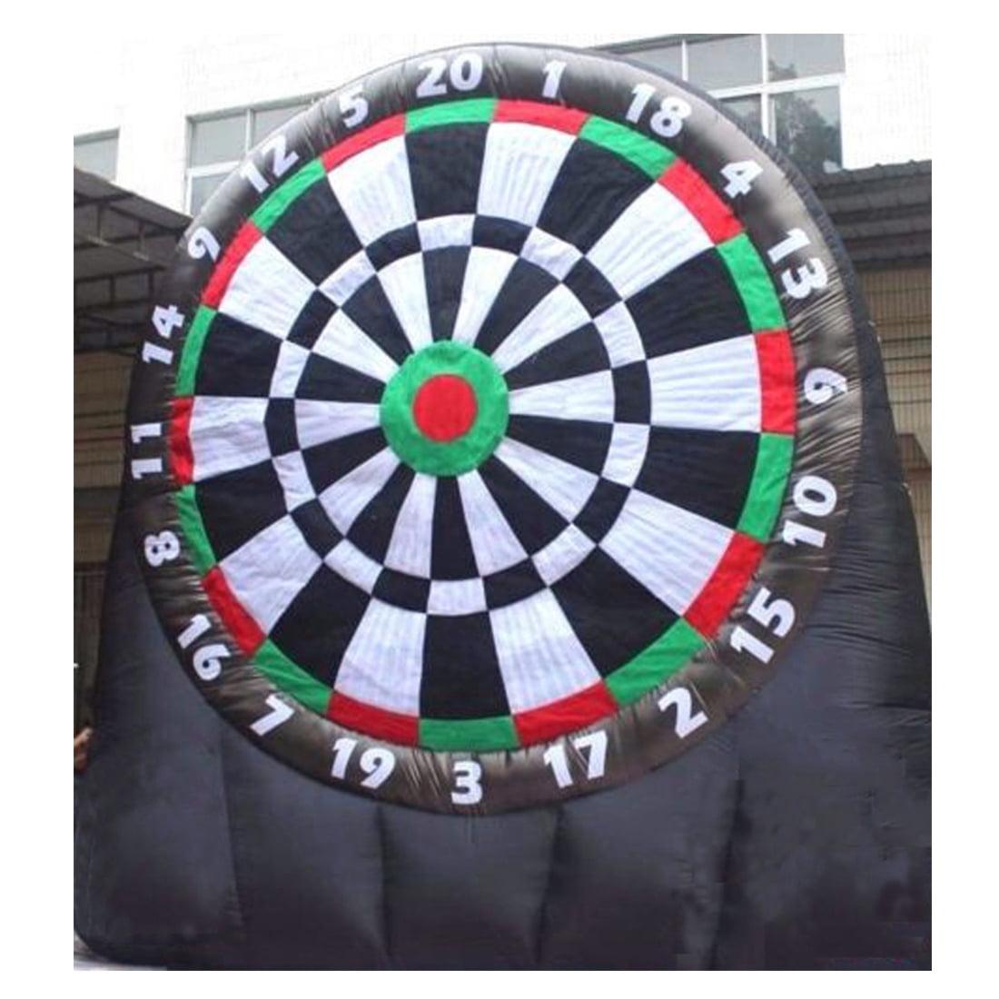 INTBUYING 9.8ft Inflatable Soccer Darts Board with 6pcs 7.87inch Football & 110V Blower