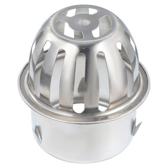 UPOUART Downspout Debris Filter Stainless Steel Gutter Guard Round Silver 1Set 3.7X3.5X3.5In