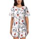 thumbnail image 1 of Fotbe Tulips Flowers Conjunto de Pijama Estampado para Mujer, 2 Piezas, Ropa de Dormir con Camiseta de Manga Corta y Shorts Suaves-Large, 1 of 6