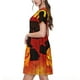 thumbnail image 2 of Balery Halloween Pumpkin Vestidos sueltos de manga corta para mujer, vestidos de verano 2025, vestidos casuales de corte A con vuelo., 2 of 6