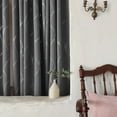 thumbnail image 2 of Deconovo Silver Wave Foil Print Blackout Curtain for Living Room, 42W x 84L inch, 2 Panels, Light Grey, 2 of 6