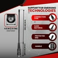 thumbnail image 6 of 15.6" Dual Band SMA Female Antenna for BaoFeng Radio - VHF/UHF 144/430Mhz High Gain Whip Ham Radio Antenna for Baofeng UV5R - Two Way Walkie Talkie Antenna Compatible with Kenwood, Yaesu, Wouxun, 6 of 8