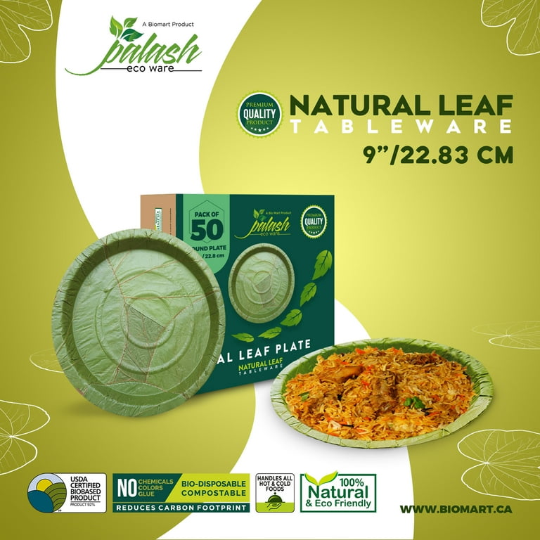 Palash-Sal Leaf Natural, Compostable, USDA Certified Parties
