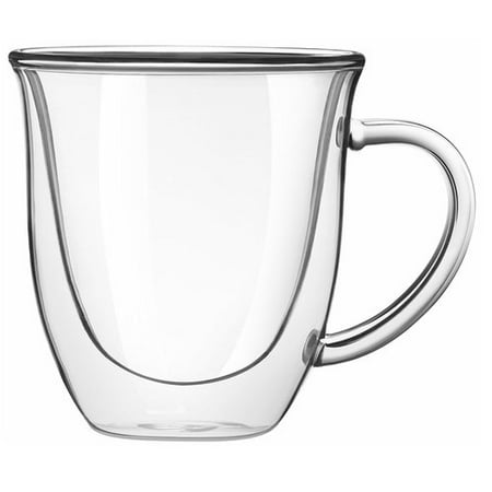 Joyjolt Serene Double Wall Coffee Mug Set Of 2