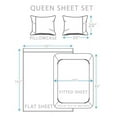 thumbnail image 2 of Royale Linens 4-Piece Glacier Grey Cotton Bed Sheet Set, Queen – Ultra Soft, 2 of 5