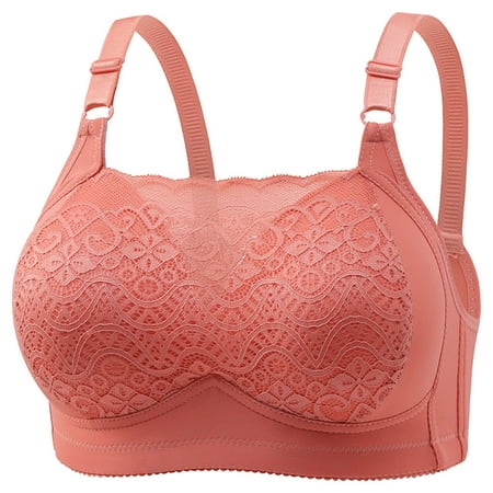 Erwazi Wirefree Bras for Women No Underwire Wireless No Wire Push Up Everyday Bra Solid V Neck Daily Bra Breathable Spaghetti Straps Basic Bralette Full Coverage Soft Bras