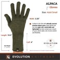 thumbnail image 7 of Alpaca Knit Gloves for Women - Made in the USA - Super Soft Baby Alpaca - Small - Moss Green, 7 of 7