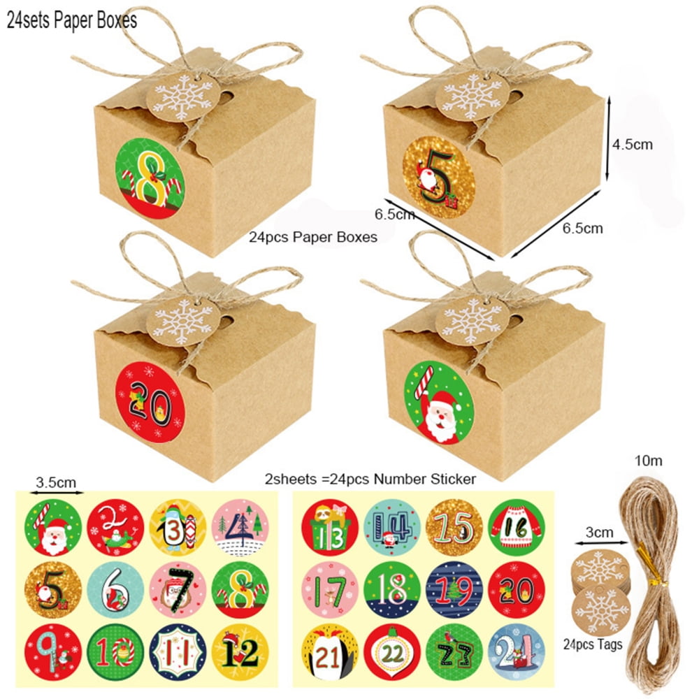 Christmas Coming Candy Boxes Christmas Advent Calendar Empty Gift Boxes for  Children - Walmart.com