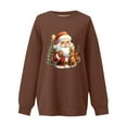 thumbnail image 5 of Lorytime Christmas Womens Crewneck Sweatshirt Oversized Santa Claus Plush Shirt Long Sleeve Pullover Loose Tops, 5 of 5