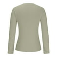 thumbnail image 5 of Lenpel Women's T Shirts Fall Trendy Long Sleeve Crew Neck Ribbed Knit Shirts Soft Slim Casual Basic Tops, 5 of 6