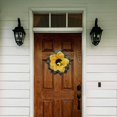 thumbnail image 2 of Sunflower Wreath for Front Door Outside, 16.14 inch Rainbow Sunflower Garland Sunflower Wall Hanging Decor Artificial Burlap Wreath Yellow Sunflower for Rustic Garland Bee Decoration(A), 2 of 13