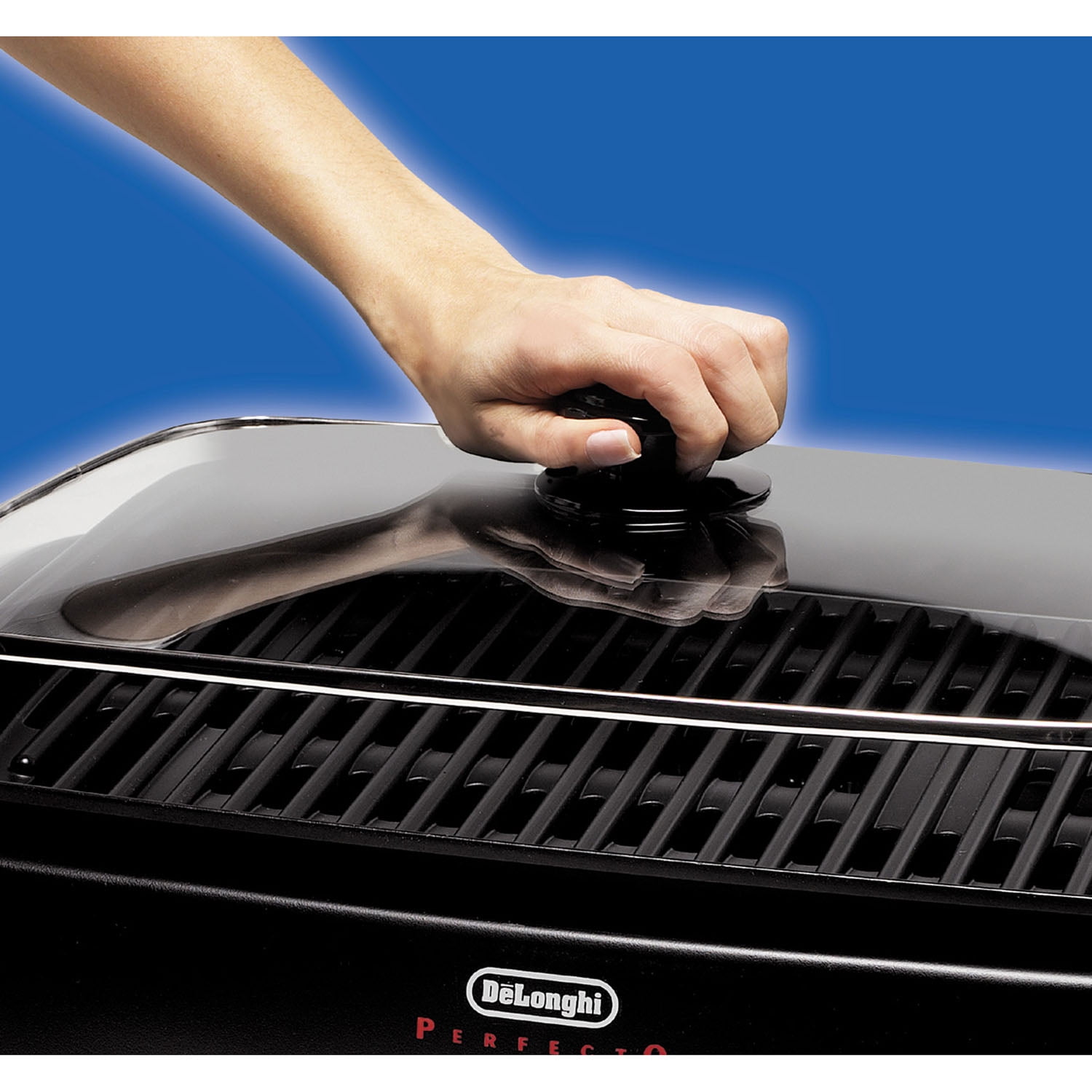 DeLonghi Brandclub De Longhi Healthy Indoor Grill with Die Cast Aluminum Non Stick Cooking Surface