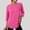 Hot Pink, variant on Women's Quick Dry T-Shirt, 3/4 Sleeve Sun Protection Top, Casual Athletic Breathable Shirt for Summer Outdoor Running Fitness Gym, Light Gray/S