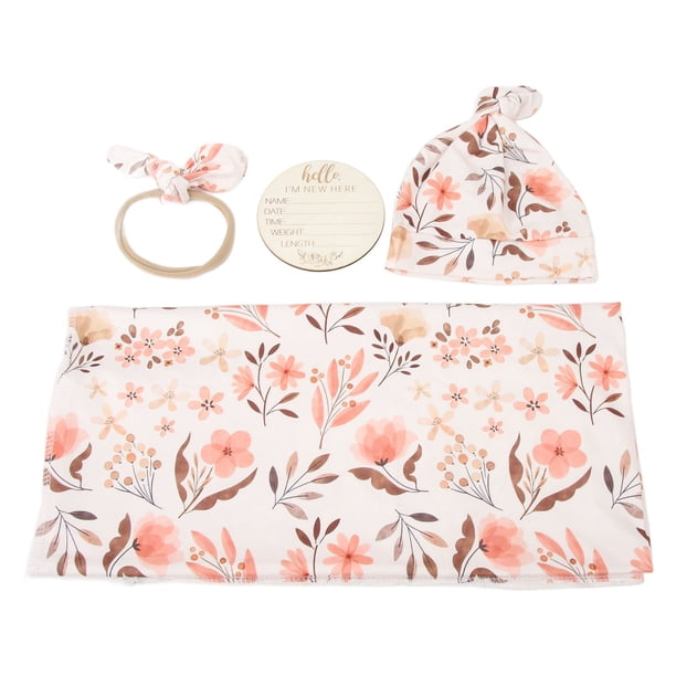 Conjunto De Manta Receptora Para Recién Nacido, Manta Receptora Para Recién Nacido Con Estampado Floral, Transpirable, 4 Piezas, Color Brillante Para Bebé