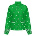 thumbnail image 5 of Jackets for Women Winter Coat Jackets Flannel Stand Collar Jacket(Green Bandanana,Size:S-4XL), 5 of 7