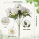 thumbnail image 3 of Flores Artificiales de Peonías, 3 Paquetes de Flores Blancas Artificiales Peonías Falsas, Peonías de Seda Ramo de Boda para Centro de Mesa Fiesta Decoración del Hogar, 3 of 4