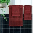 thumbnail image 4 of MALLONI HOME Ultra Soft 6 Pack Cotton Towel Set, Contains 2 Bath Towels 28x55 inch, 2 Hand Towels 16x24 inch & 2 Wash Coths 12x12 inch, Ideal for Everyday use, Compact & Lightweight - Burgundy, 4 of 8