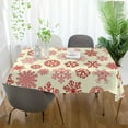 thumbnail image 6 of SKYSONIC Christmas Snowflake Tablecloth Waterproof Washable Polyester Square Table Cover Durable Tablecloth for Kitchen Dining Table Party Decor (54 X 54 Inch), 6 of 7