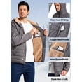 thumbnail image 5 of Weilanxin Men's Puffer Jacket Hooded Sherpa Lined Water Resistant Windproof Insulated Jacket Warm Winter Puffy Coat, 5 of 11