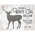 thumbnail image 2 of Lettered And Lined 14x12 Gold Ornate Wood Framed with Double Matting Museum Art Print Titled - White Tail Hollow, 2 of 4