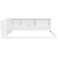 thumbnail image 5 of Queen Size Wood Daybed with Storage Shelves, USB Ports and LED Lights, Multifunctional Solid Wood Daybed for Bedroom, Guest Room, Home Office, No Box Spring Needed, White, 5 of 10