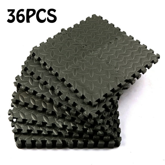 Amdohai 36PCS 15*15*1cm Thicken Floor Mat Protective EVA Cushion Anti-slip Foam Exercise Mat for Indoor