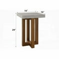 thumbnail image 3 of Keven's End Table Featuring a Striking Faux Concrete Top and Walnut Finish, 3 of 5