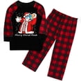 thumbnail image 1 of Pyjamas Garçons Pyjamas de Noël Lettre Pyjamas Filles Coton Bio Pyjamas de Noël Enfants, 1 of 5