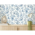 thumbnail image 3 of Fine Decor Elspeth Blue Floral Trail Wallpaper, 3 of 8