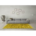 thumbnail image 3 of Ahgly Company Indoor Rectangle Abstract Yellow Modern Area Rugs, 2' x 3', 3 of 4