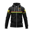 thumbnail image 3 of Sudadera con capucha y cremallera 2024 Penrith Panthers Media Jersey - Gris (nombre y número personalizados), 3 of 5