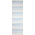 thumbnail image 1 of Bashian S176-IVLBL-2.6X8-ALM217 2 ft. 6 in. x 8 ft. Contemporary Collection 100 Precent Wool Hand Loomed Runner Area Rug, Ivory & Light Blue, 1 of 1