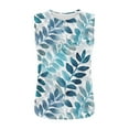 thumbnail image 3 of Hvot&aat Women's Printed Sleeveless Vest Summer Casual Crew Neck Flowy Pullover Loose Fit Vacation Clothing, 3 of 6