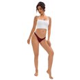 thumbnail image 5 of DARING DIVA Women's Satin Invisible Bikini Comfortable No-Show Thongs S Red, 5 of 6