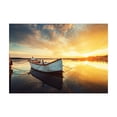 thumbnail image 1 of Ambesonne Lake House Jigsaw Puzzle, Sunset at Harbor Boat, Heirloom-Quality Fun Activity for Family Durable Cardboard, 1000 pcs, Pale Yellow, 1 of 2