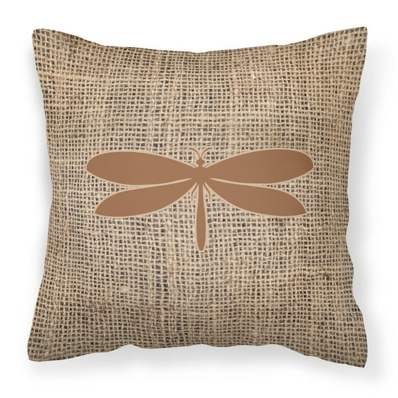 Carolines Treasures BB1061-BL-BN-PW1414 Moth Burlap and Brown Canvas Fabric Decorative Pillow BB1061 14Hx14W