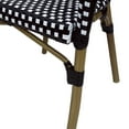 thumbnail image 4 of Baton Aluminum and Wicker Outdoor French Bistro Chairs, Set of 2, Black, White, and Wood Print, 4 of 7